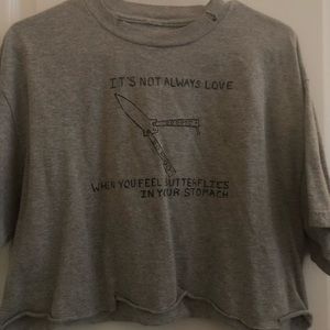 aesthetic grey custom crop top